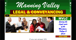 Desktop Screenshot of manningvalleylegal.com.au